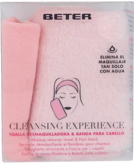 Set për heqje grimash dhe rrip flokësh Beter Cleansing Experience unisex rozë