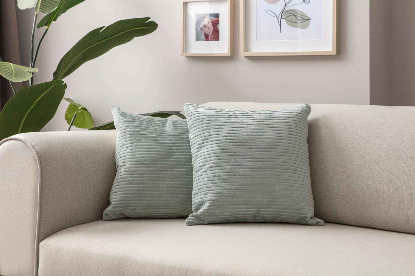 Set mbulesash jastëkësh (2 copë), ngjyrë e gjelbër e çelët, Evila Originals, 2029