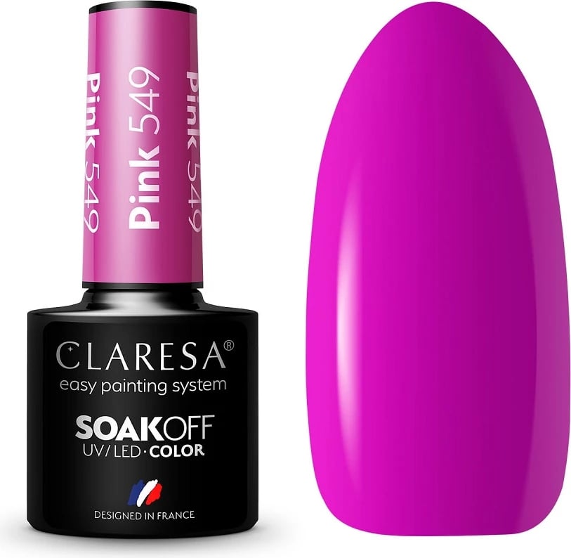 Llak për thonj për femra Claresa Pink Hybrid 549, 5g