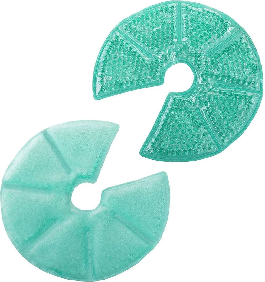 Kompresa gjiri me xhel, AKUKU, përdorim i ngrohtë/ftohtë, transparente, set 2 copë