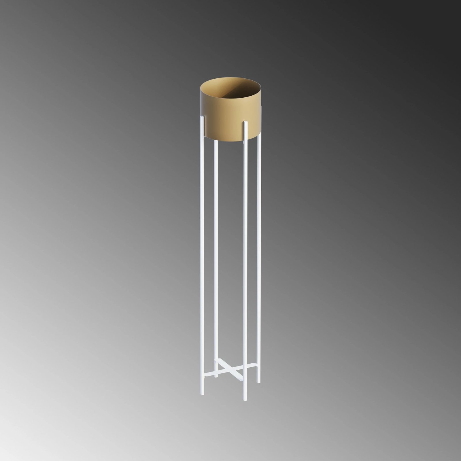 Vazo dekorative Aberto Design, GED-024-C, e bardhë dhe e artë