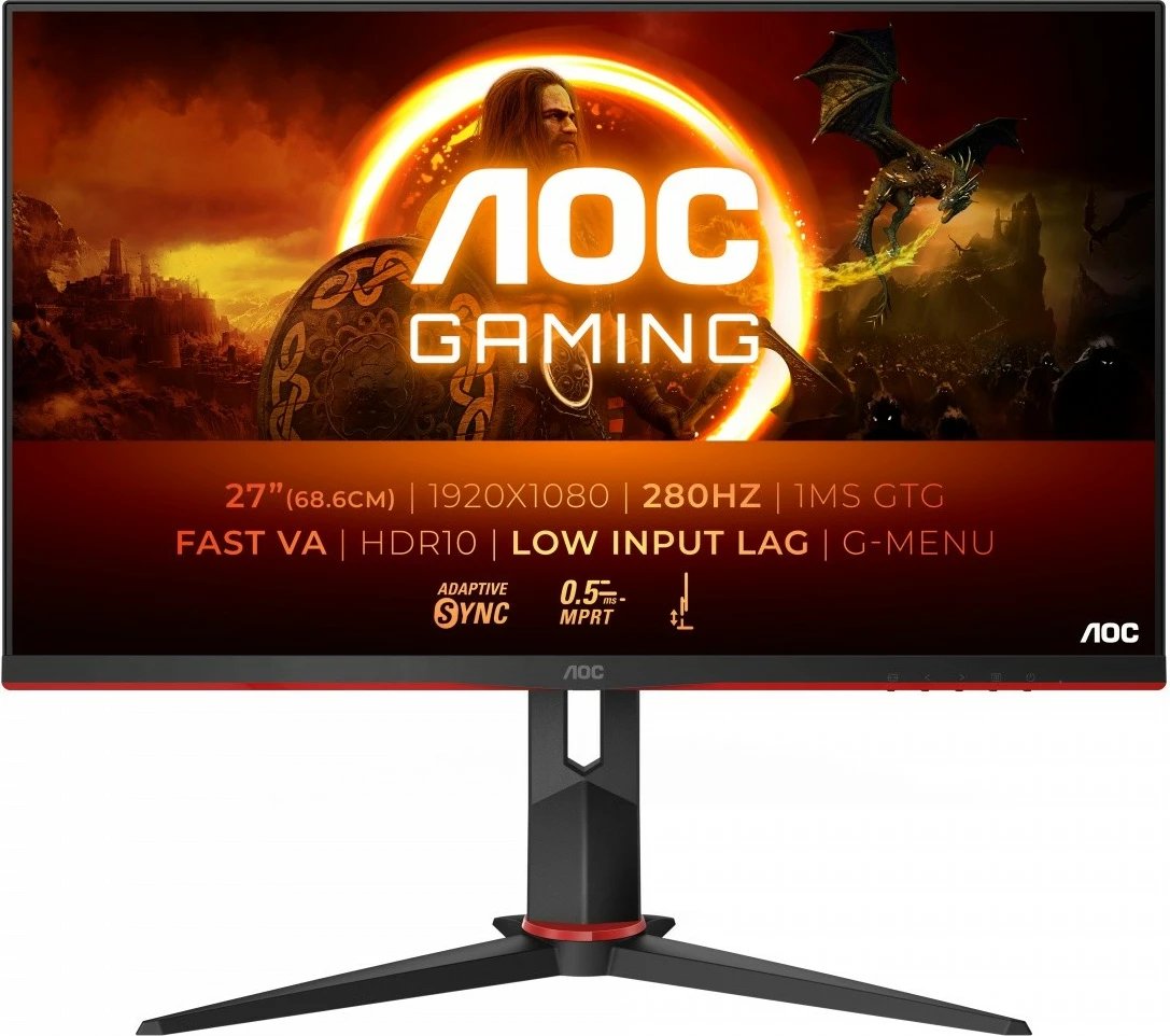 Monitor gaming AOC 27G2ZN3/BK, 27", Fast VA, 280Hz, FHD, i zi