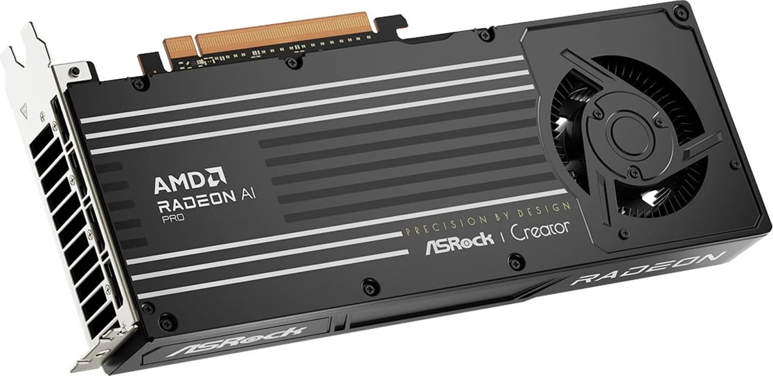 Kartë grafike Asrock Creator R9700 CT 32G, AMD Radeon, 32 GB GDDR6, Gri