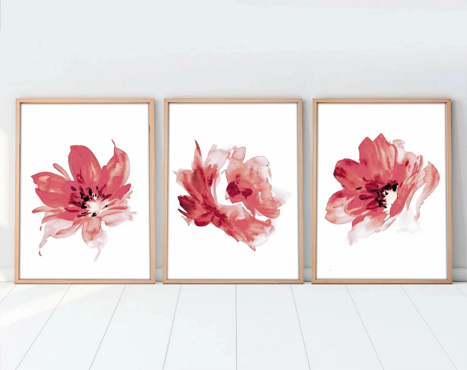 Pikturë dekorative me kornizë, 3 pjesë, Wallity, Huhu216, 30x40cm