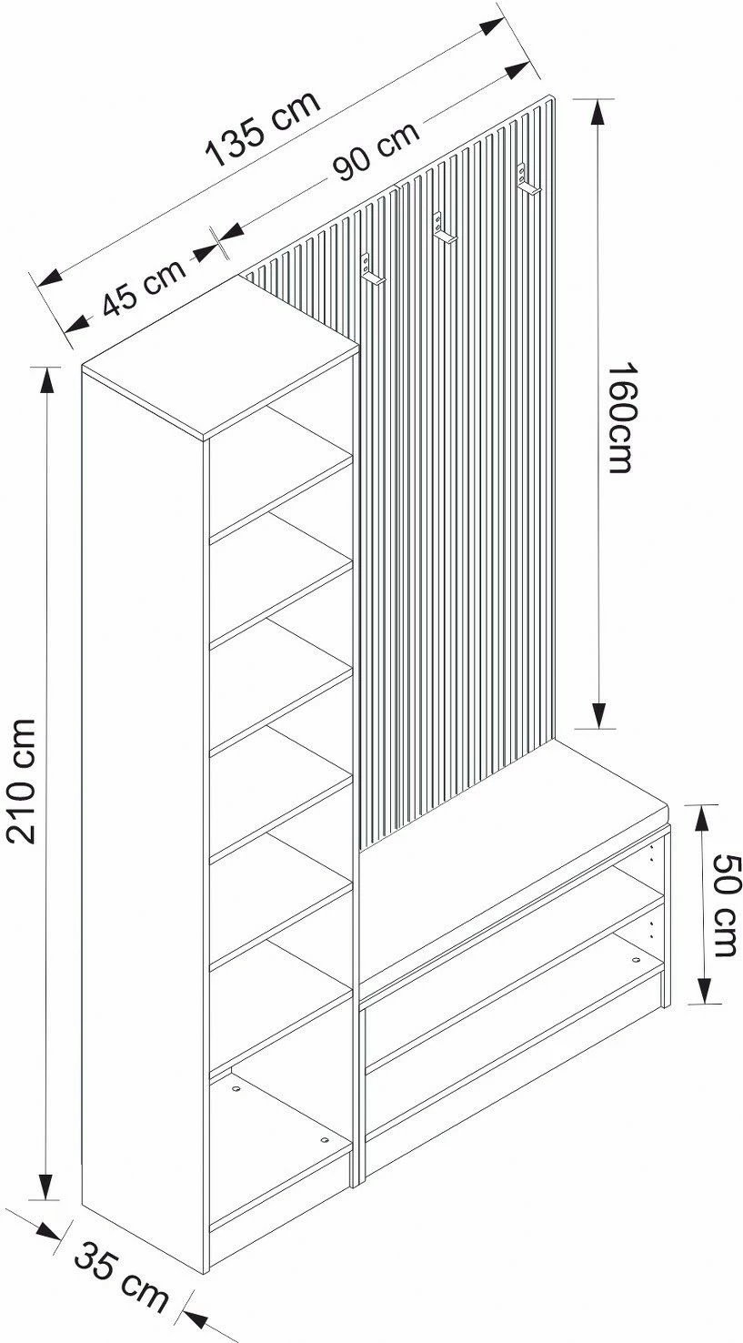 Stendë korridori Skye Decor, e bardhë, Kale - 8130