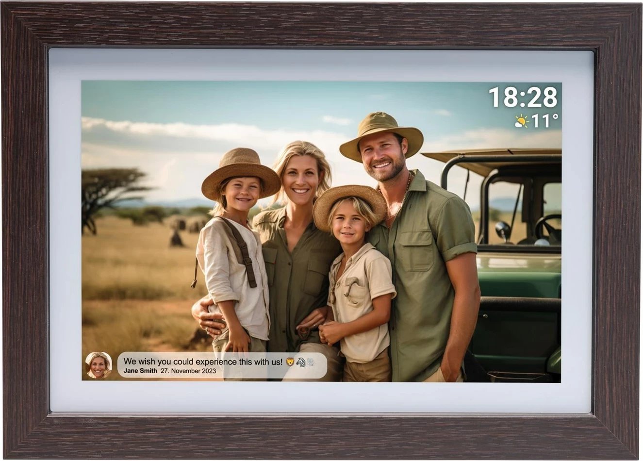 Kornizë digjitale Denver FRAMEO 10.1" 16GB dru i errët