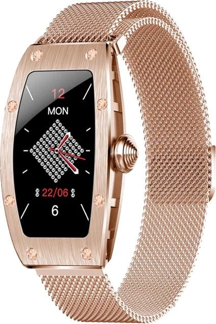 Smartwatch Kumi K18 Svarovski, Gold