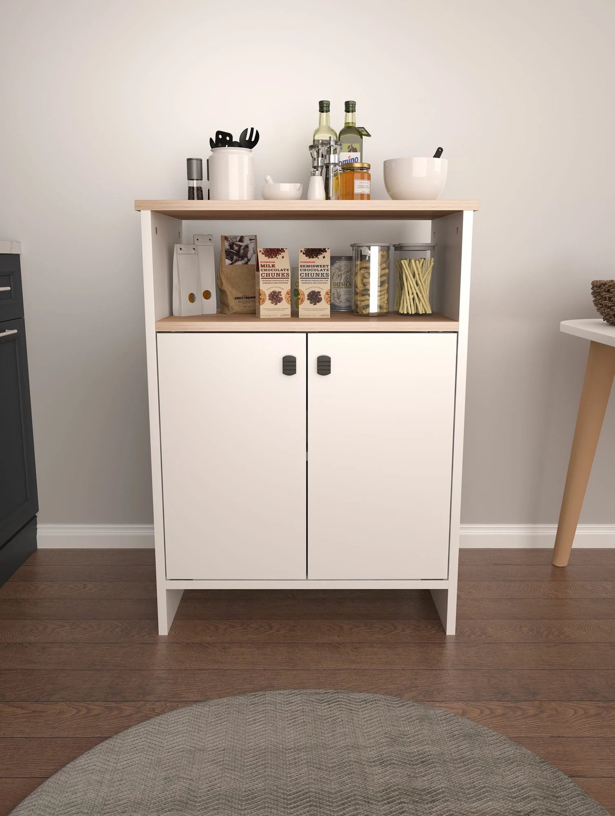 Dollap multifunksional Hanah Home, ngjyrë sonomo-bardhë