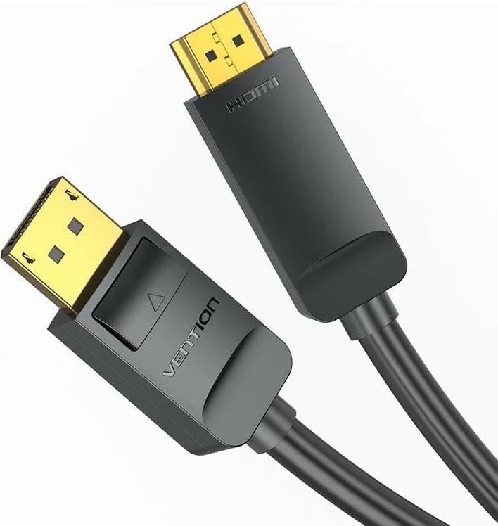 Kabëll Vention DisplayPort 1.2 - HDMI 1.4, 3m, i zi