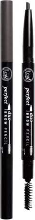 Laps për vetulla J.CAT BEAUTY Brow Pencil Duo Perfect Charcoal