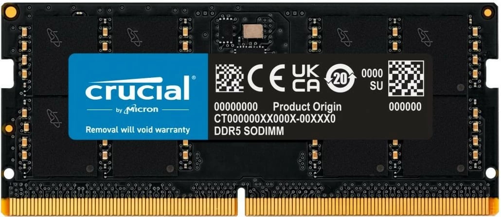 RAM Memorje Crucial DDR5 SODIMM 32GB, 4800 MHz, CL40, për laptop