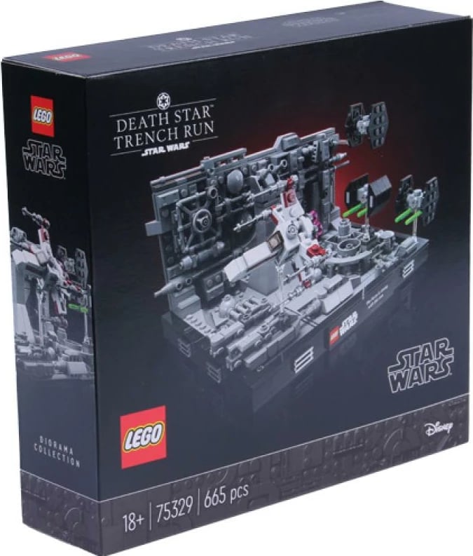 Set ndërtimi LEGO Star Wars 75329 Diorama Death Star Trench Run 665 pjesë 18+