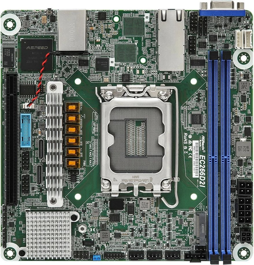 Pllakë amë ASRock EC266D2I, mini ITX, Socket 1700, DDR5, server