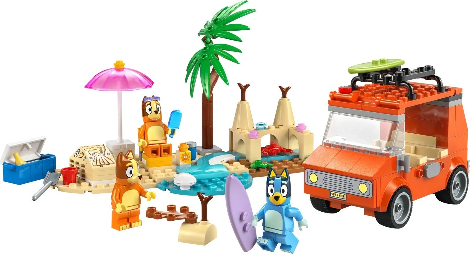 Set LEGO Bluey 11202 Bluey's Beach & Family Car Trip, 133 pjesë