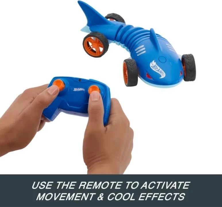 Makine lodër RC Hot Wheels Shark Speeder HXJ83, plastikë, kaltër
