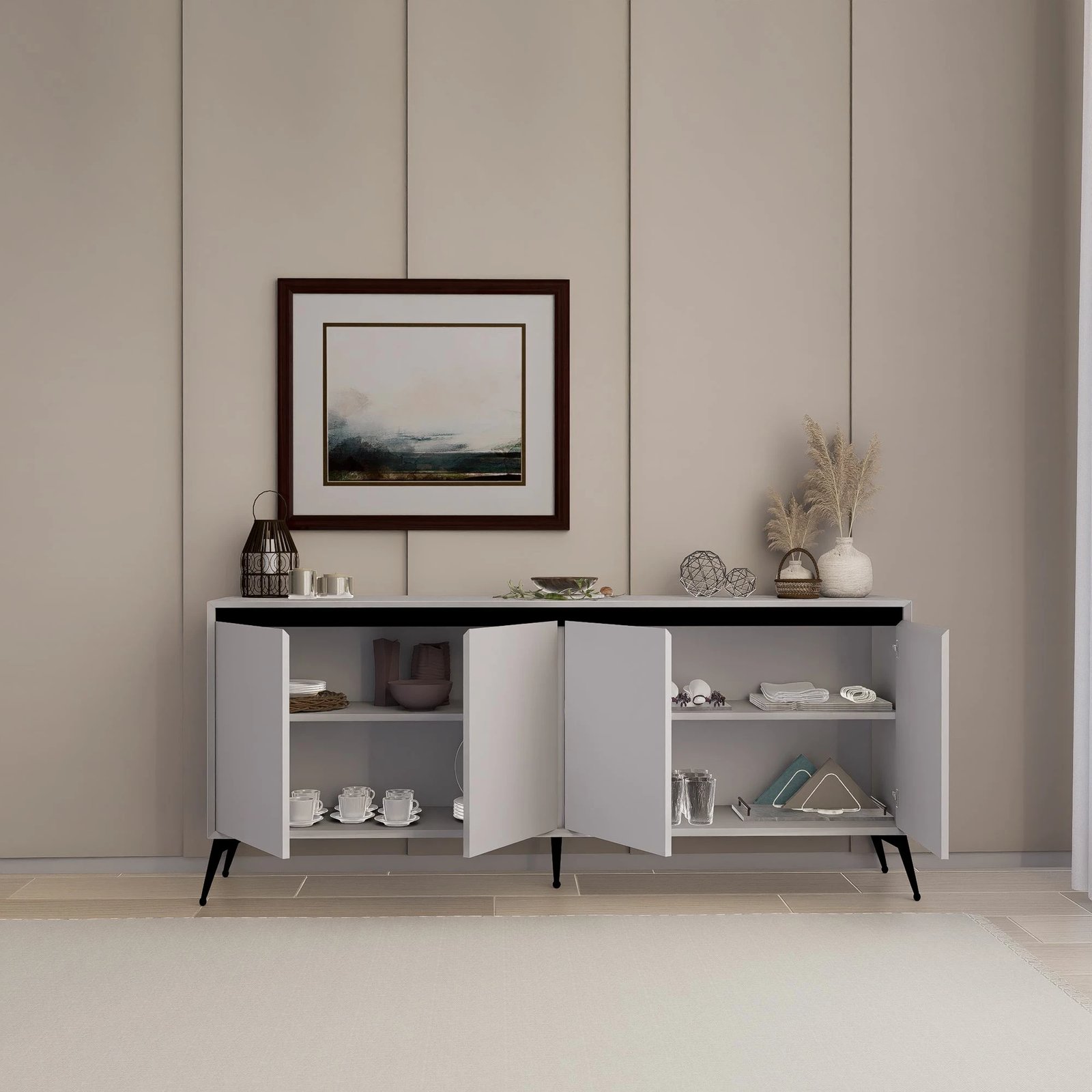 Konsolë Skye Decor, Helen 1600-60, e bardhë