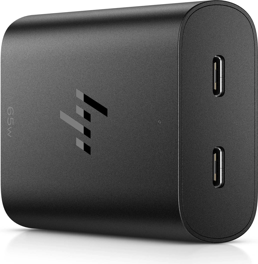 Karikues për laptop HP GaN, USB-C, 65W, i zi