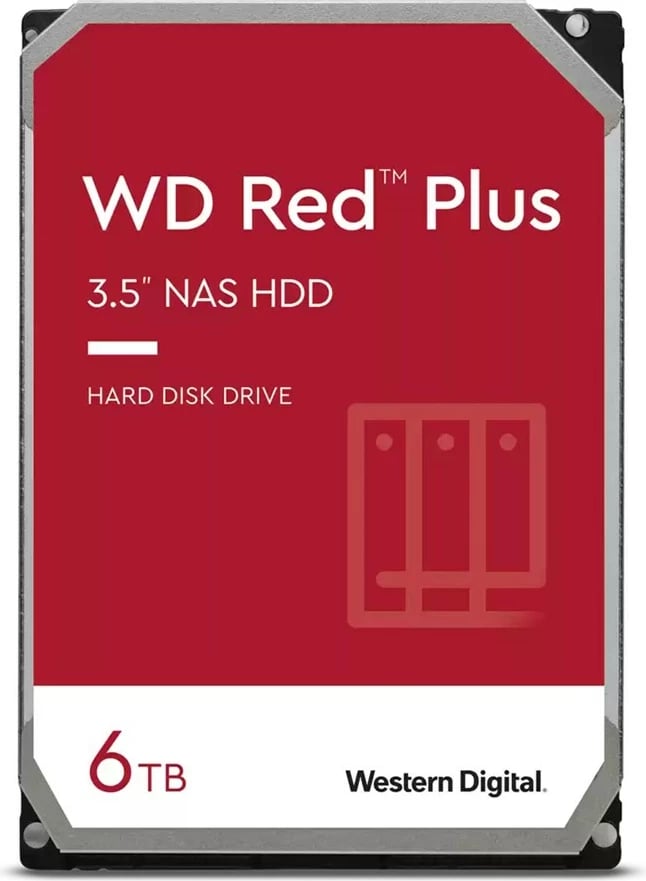 Hard disk HDD Western Digital Red Plus, 3.5'', 6000GB