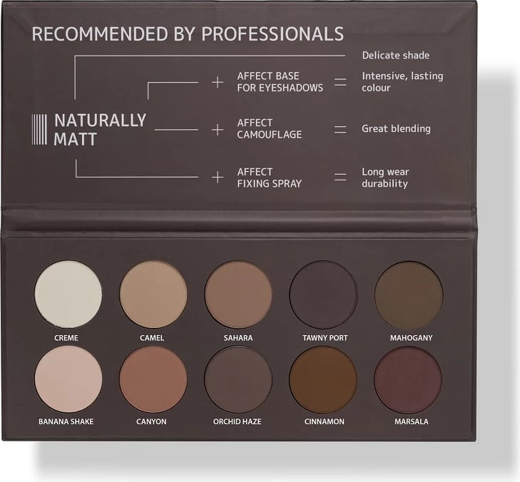 Paletë për sy Affect Naturally Matt Pressed Eyeshadow Palette 10x2g