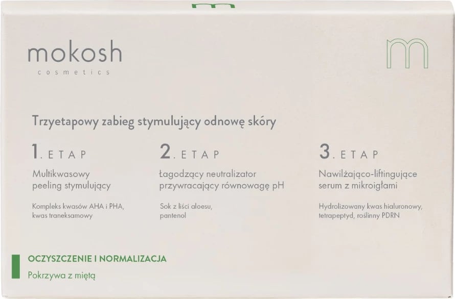 Trajtim stimulues për rinovimin e lëkurës Mokosh Nettle me nenexhik për femra, 3x7ml