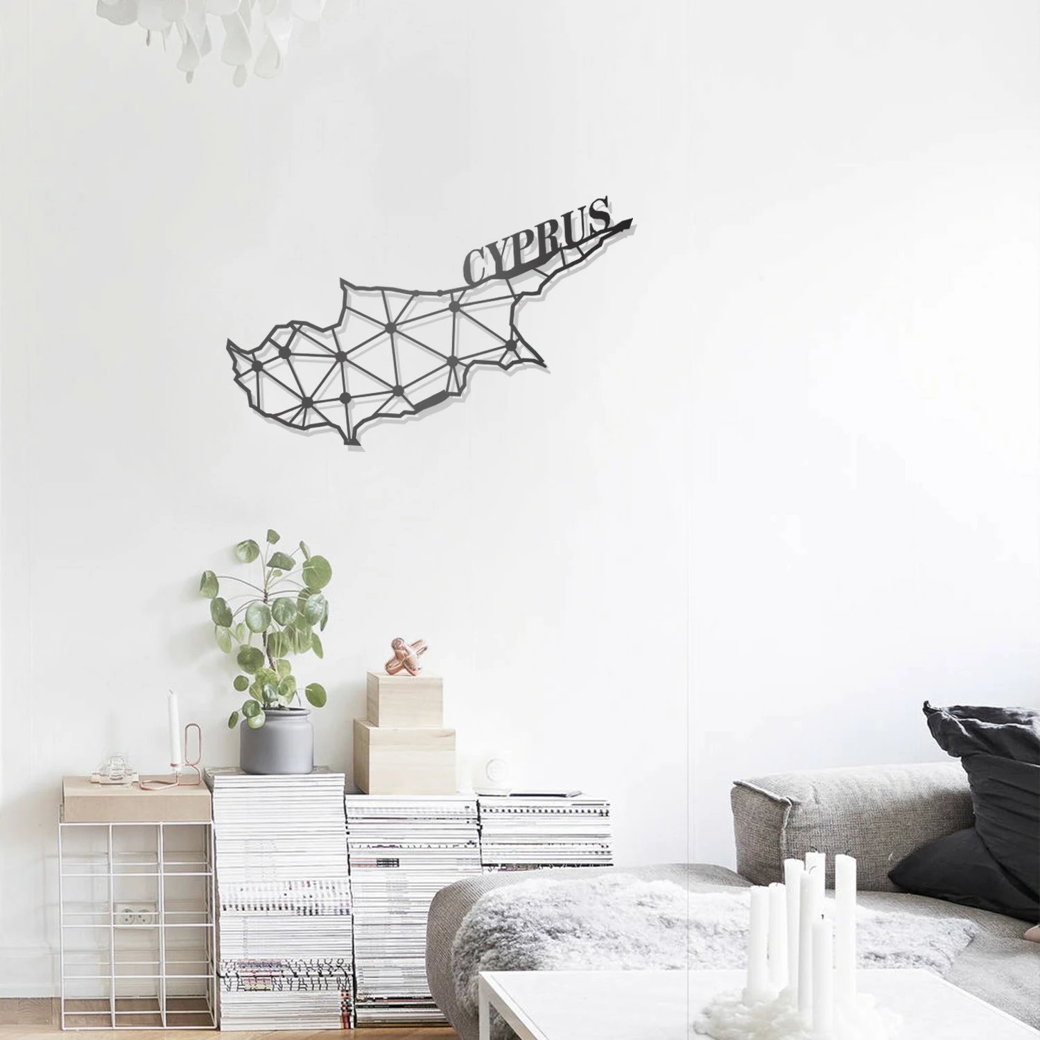 Aksesor dekorativ metalik për mur, Wallity, Qipro