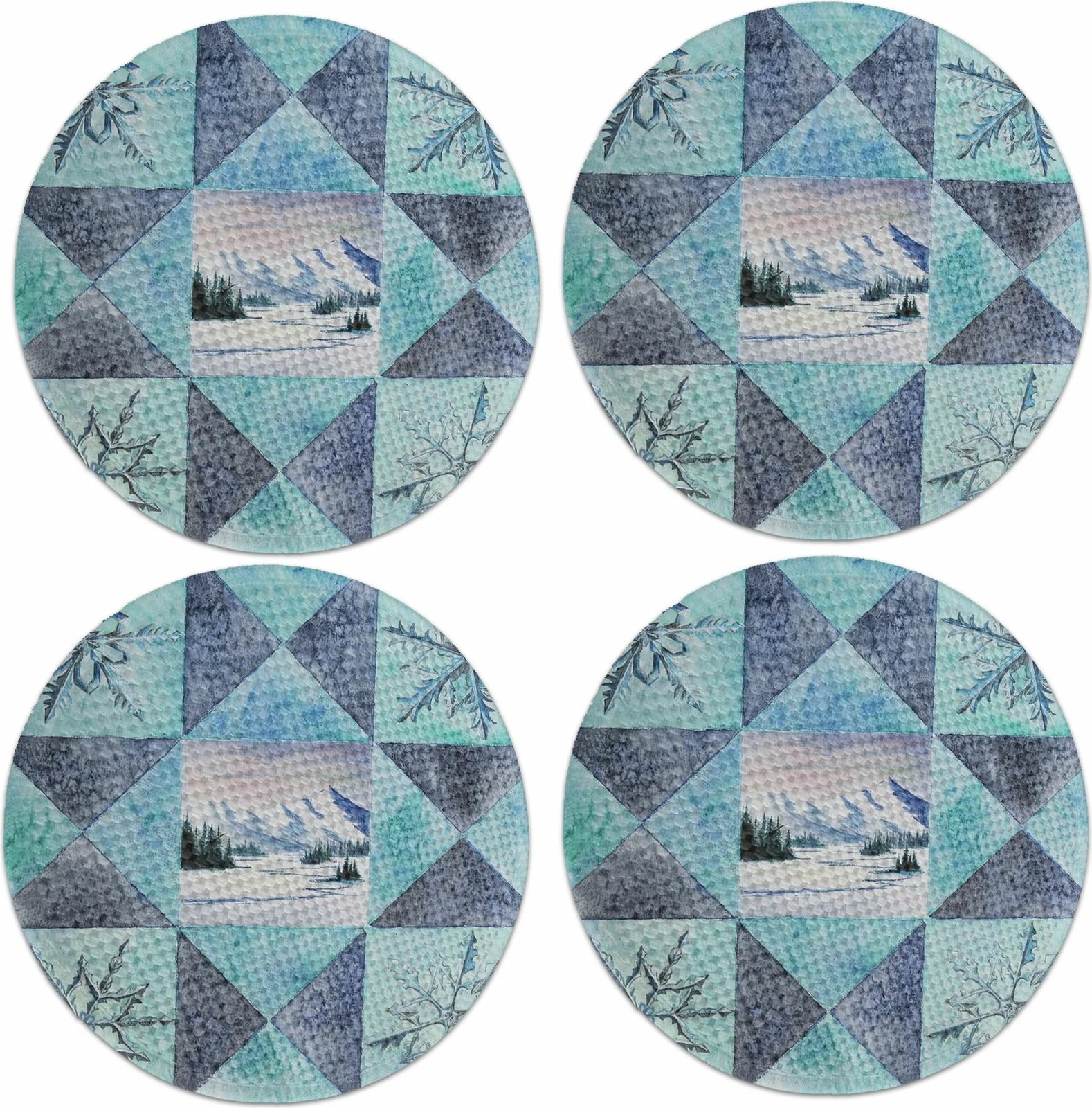 Set nënshimesh tavoline Hermia Concept, shumëngjyrëshe, 37cm, 4 copë, 3327Supla