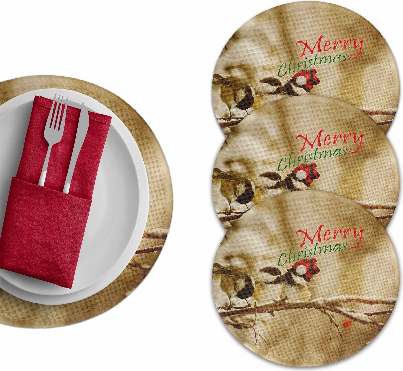 Set nënshtruesish tavoline Hermia Concept, shumëngjyrësh, 37cm, 4 copë