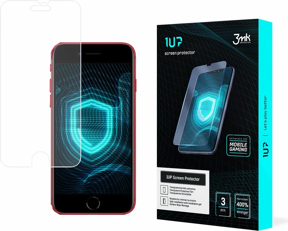 Mbështjellës ekranit 3mk 1UP për iPhone SE 2022/8/7, 3 copë