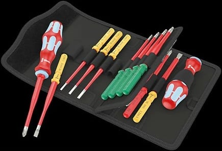 Set veglash Wera 05006631001, 17 copë, mbështjellës i zi