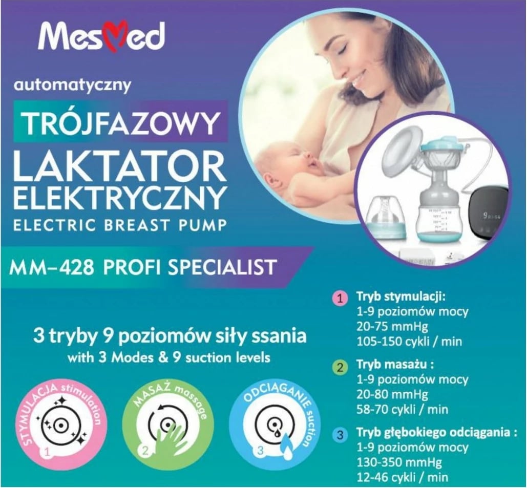 Laktator Mesmed MM-428 Profi Specialist, 150ml, i gjelbër