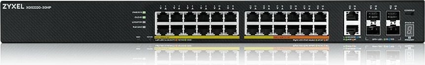 Switch Zyxel XGS2220-30HP, Managed, L3, Gigabit Ethernet (10/100/1000), PoE, Rack mounting