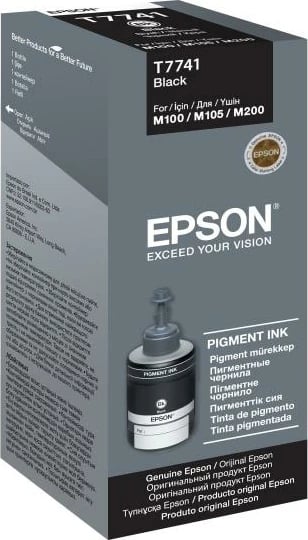 Kartush boje Epson T7741 130 ml pigment për M100/M105/M200, e zezë