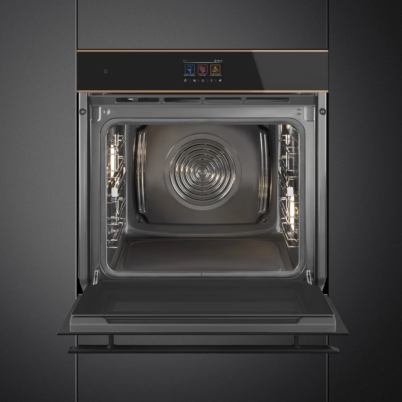 Furrë Dolce Stil Novo SMEG SOP6604TPNR, 68 L, e zezë