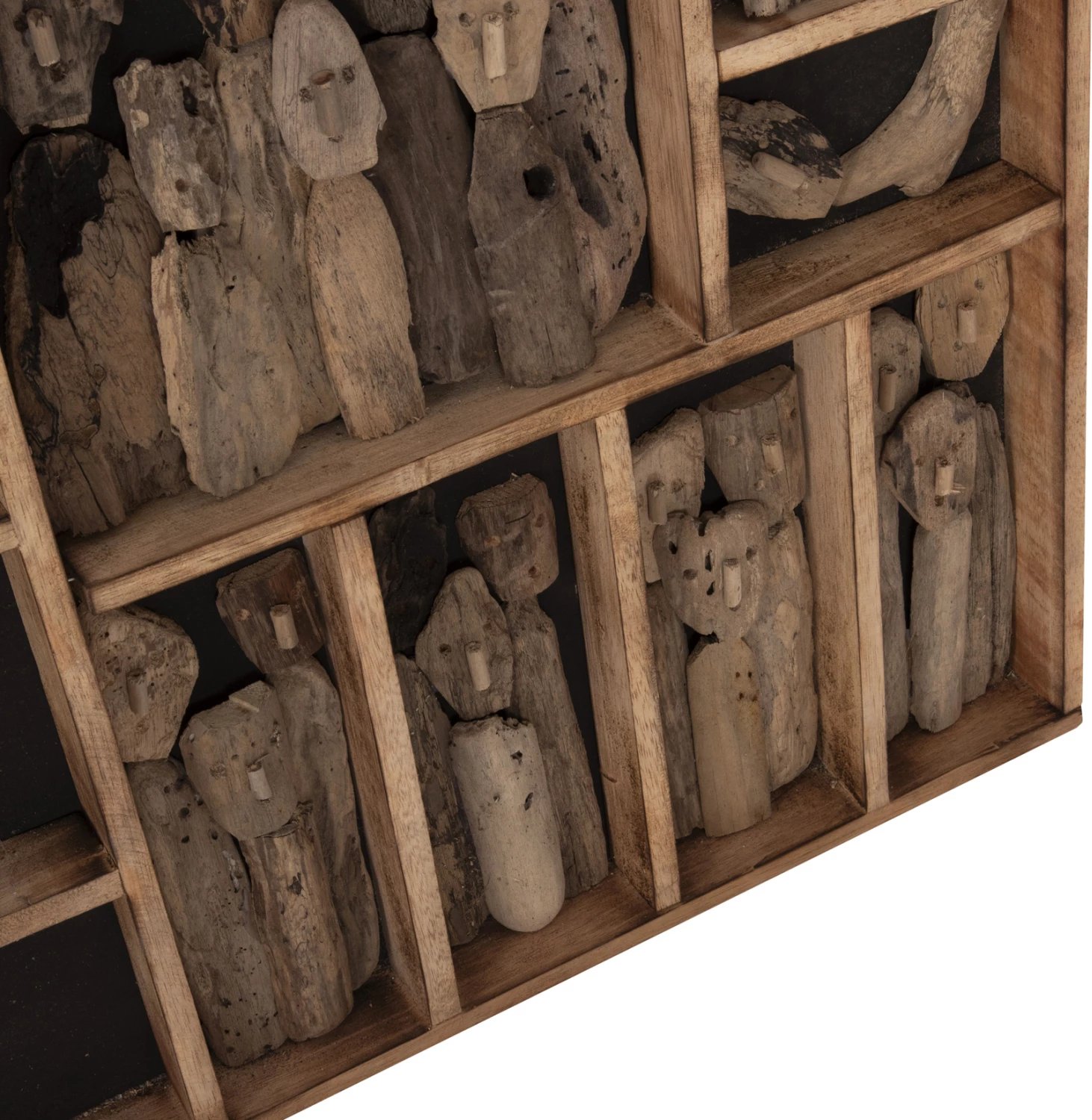 Dekor për mur MYST FH4281 me figurina prej druri të sjellë nga deti 200x6x120Hcm