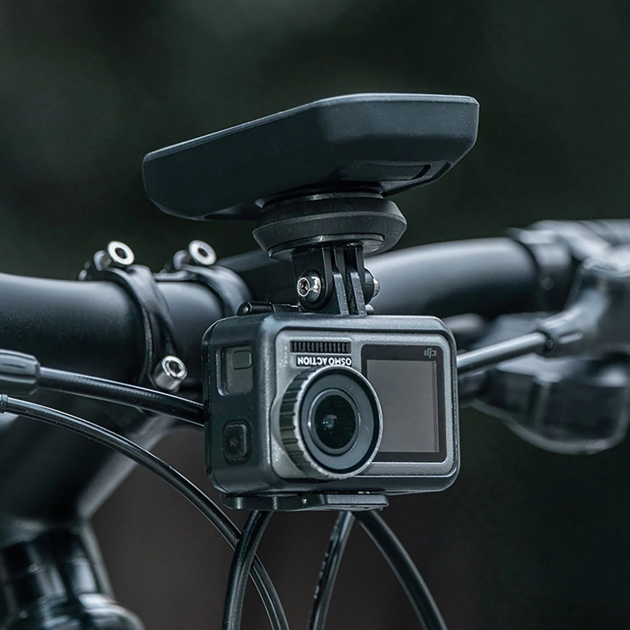 Mbajtëse biçiklete për kompjuter Garmin me dy montime, Wozinsky WUG-01B, për timon 31.8/25.4 mm, najllon, e zezë