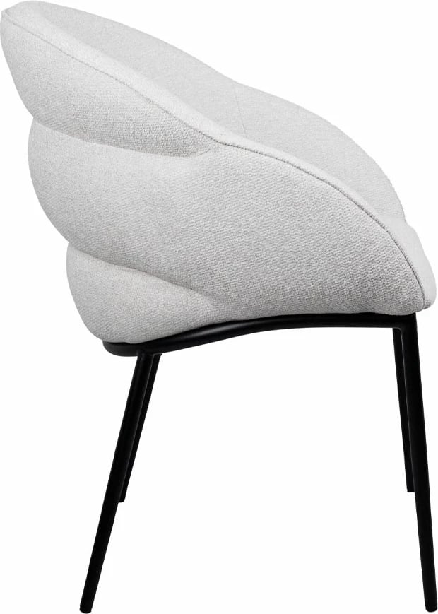 Karrige me mbështetëse krahësh Carmen, krem, 59x60.5x83.5