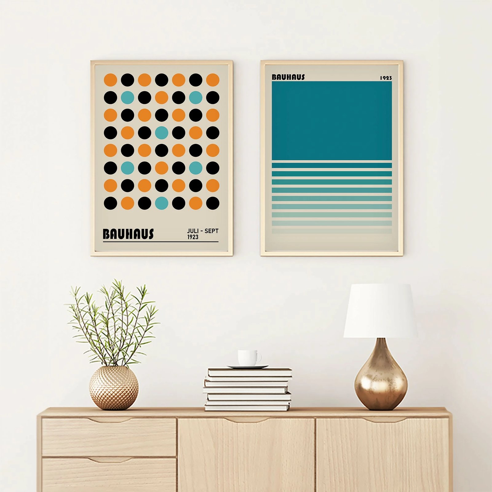 Set pikturash dekorative me kornizë, MDF, shumëngjyrëshe, Wallity, Huhu249, 30x40cm (2 copë)