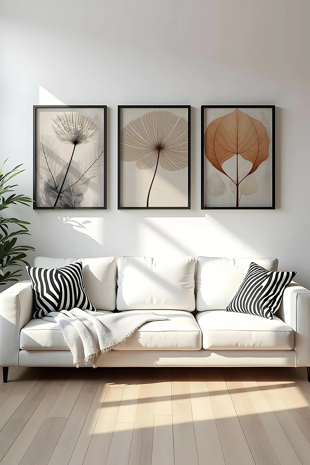 Pikturë dekorative me kornizë MDF (3 copë), Wallity, Huhu481S, 30x40cm