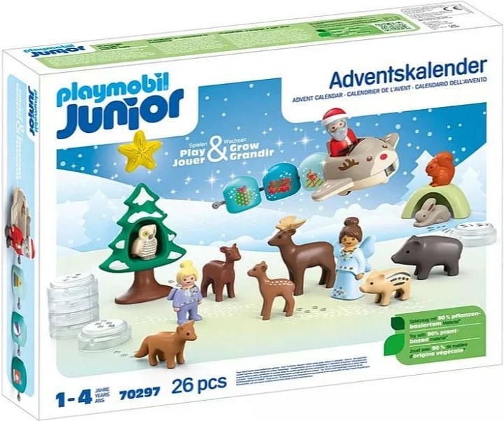 Set lodrash Playmobil Junior 70297 Snowy Christmas Advent Calendar, 26 pjesë