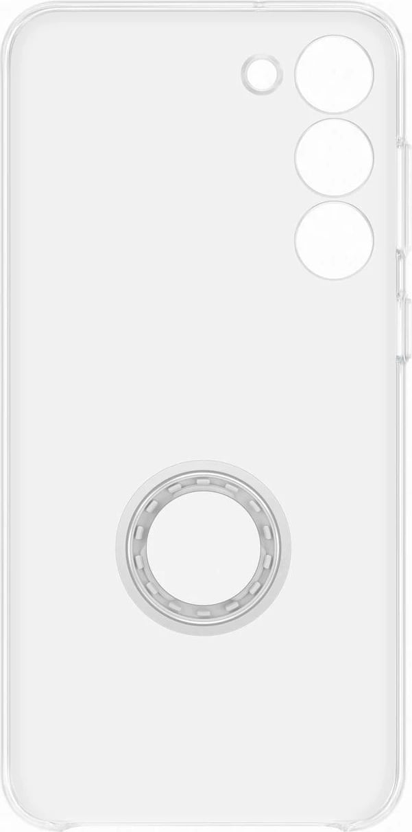 Mbështjellës Samsung Clear Gadget Case për Samsung Galaxy S23+, me mbajtëse gishti dhe qëndrim, Transparent