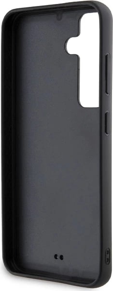 Mbështjellës Karl Lagerfeld Rhinestone Logo Metal Plate për Samsung Galaxy S24, Silver
