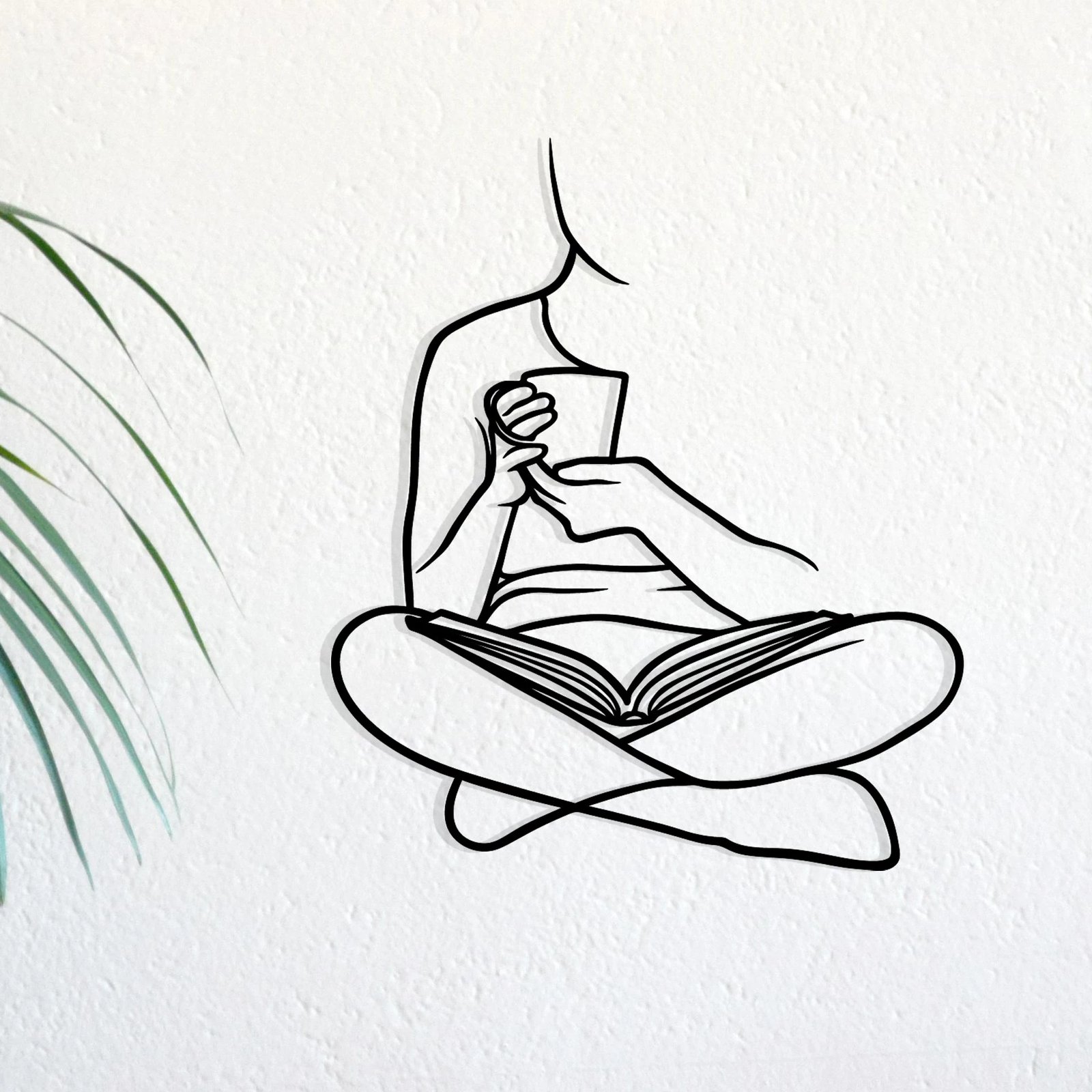 Aksesor dekorativ metalik për mur, Wallity Alegria, ngjyrë e zezë, 44.5x52cm