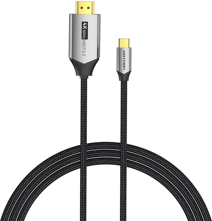 Kabllo USB-C në HDMI Vention CRBBG, 1.5m, 4K 60Hz, e zezë