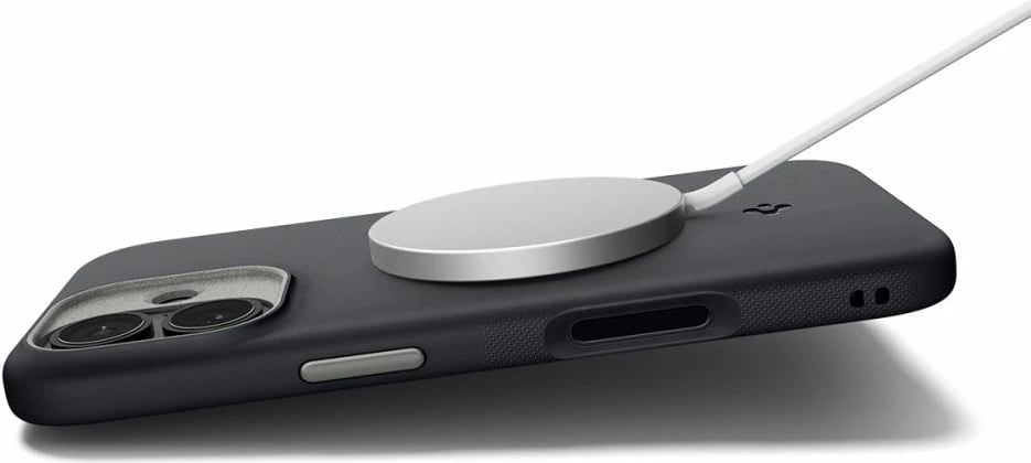 Mbështjellës Spigen Nano Pop MagSafe për iPhone 17, me MagSafe, poliretan, i zi