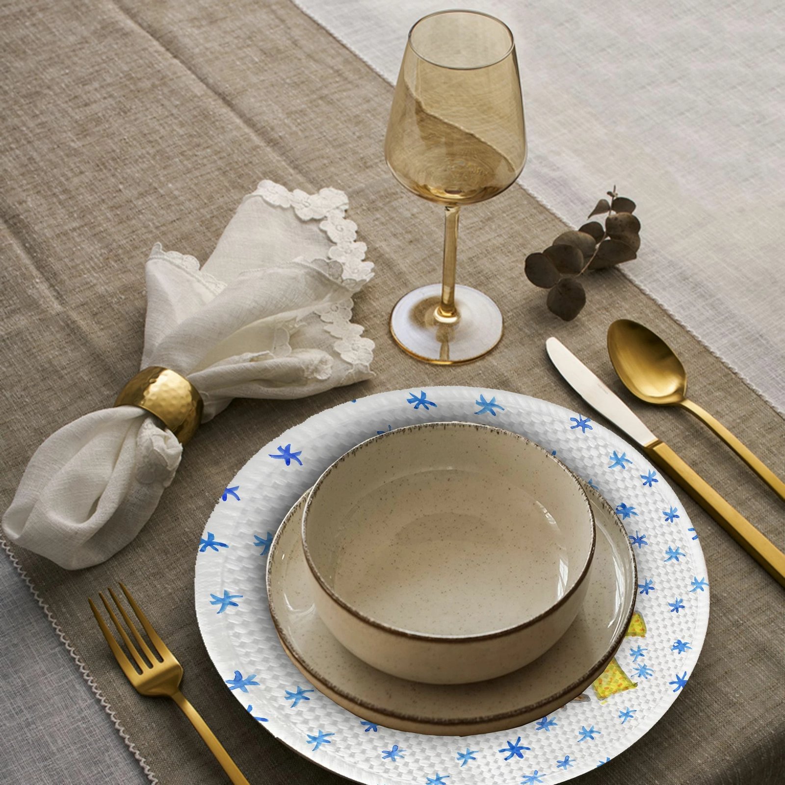 Set nënshimesh tavoline Hermia Concept, shumëngjyrëshe, 2399Supla, 4 copë