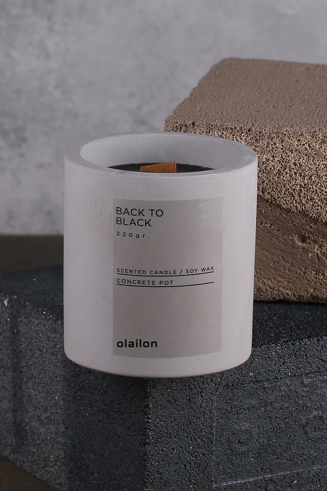 Qiri aromatik Aberto Design, Back To Black, ngjyrë gri, 8.5x9cm