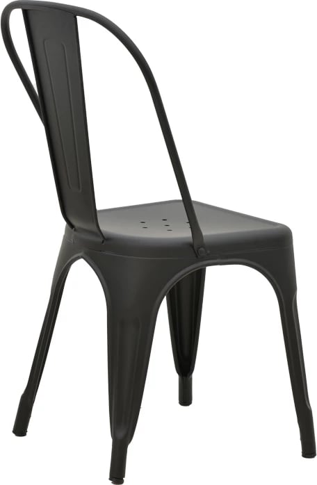 Karrige Utopia metalike e zezë mat 44x44x85cm