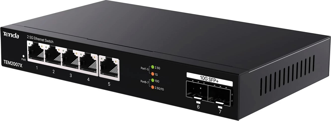 Switch Tenda TEM2007X, 2.5G Ethernet, Desktop, Zi