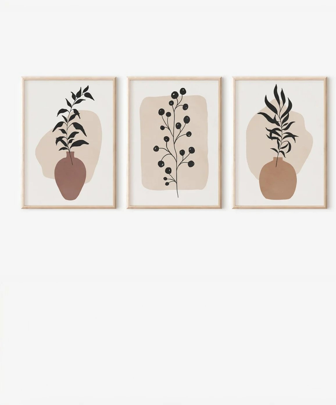 Pikturë dekorative me kornizë (3 copë), Wallity, 3Dartsohoset89