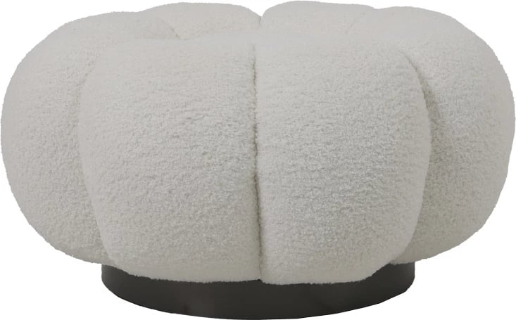 Stool Nester, pëlhurë boucle e bardhë, 60x31cm